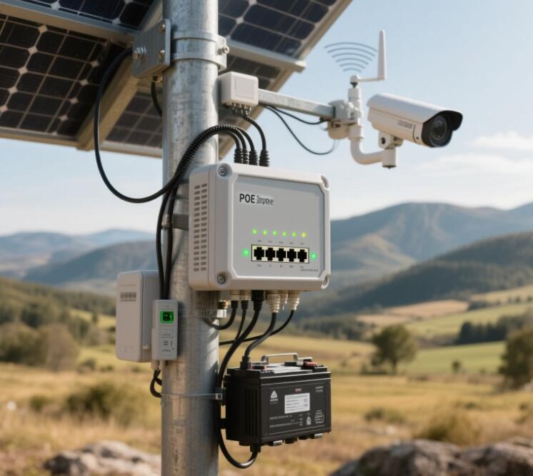 Outdoor Solar POE Switch